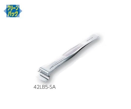 6-7907-05 MEISTERピンセット 角ウェハー用 幅広 耐酸鋼 42LB5-SA