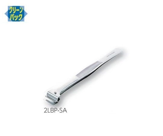 6-7907-06 MEISTERピンセット 角ウェハー用 幅広 耐酸鋼 2LBP-SA