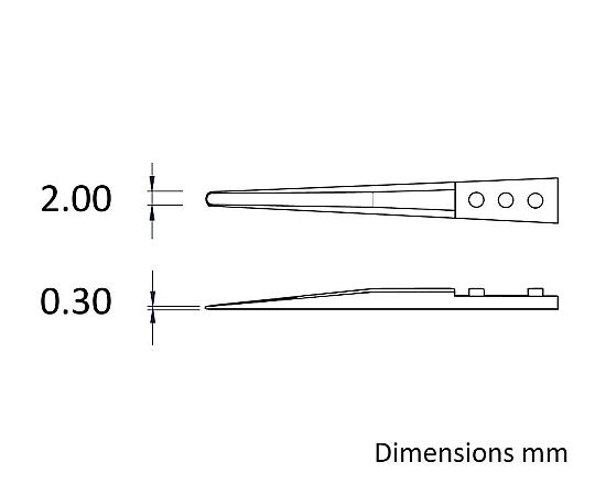 6-7909-15-77 セラミックチップピンセット SCC洗浄品 140mm 2AMZ