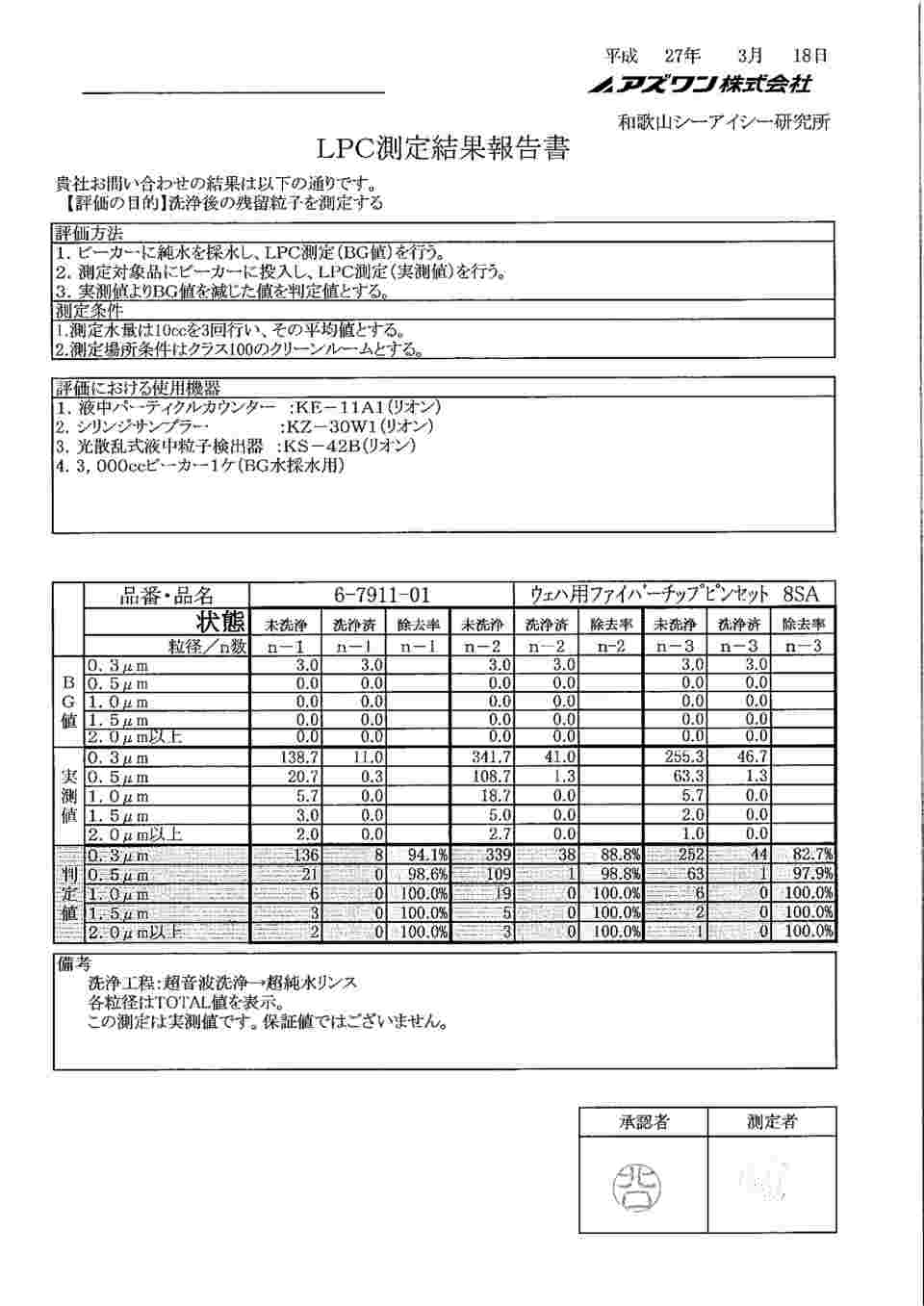 6-7911-02 ファイバーチップピンセット ウェハー用 幅広 PEEK 4SA