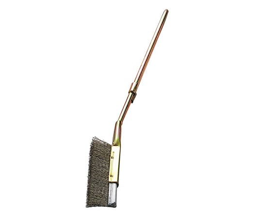 6-8137-02チャンネル式手作業用ブラシ(A型-1号)ブラシ+柄ステンレス【1本】(as1-6-8137-02)