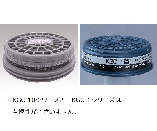 防毒マスク用吸収缶(低濃度用) 有機ガス用　マイティMF02付き KGC-1型S
