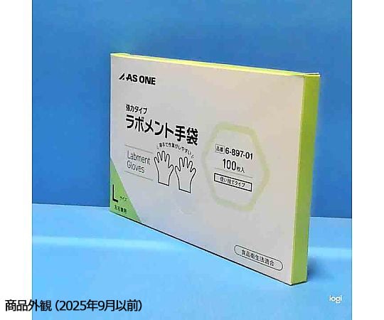6-897-01 ラボメント手袋 L 100枚入 【AXEL】 アズワン