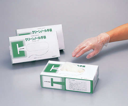 ［取扱停止］クリーンノール手袋　PVC　パウダー付　S　100枚入as1-6-903-03