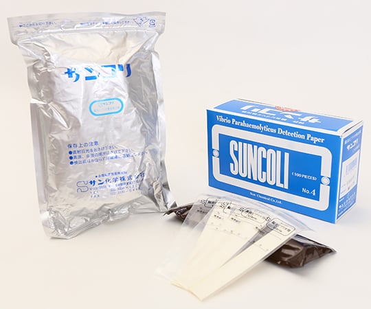 【冷蔵】サン化学6-9517-04簡易菌検出紙（腸炎ビブリオ用）【1箱(100枚入)】(as1-6-9517-04)