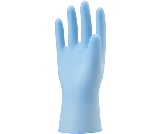 60-0530-85 ニトリルゴム製化学防護手袋 使いきりタイプ L ブルー 1箱