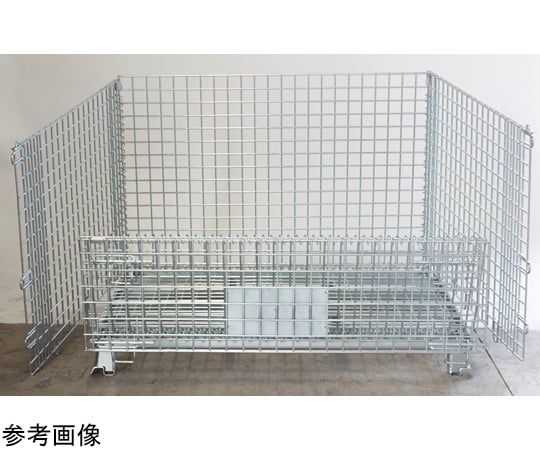 60-0879-84 高耐荷重 折りたたみメッシュパレット 1,000×1,200