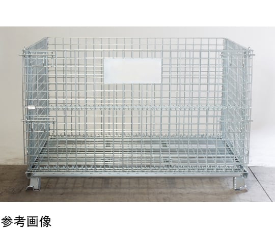 60-0879-84 高耐荷重 折りたたみメッシュパレット 1,000×1,200×900 段