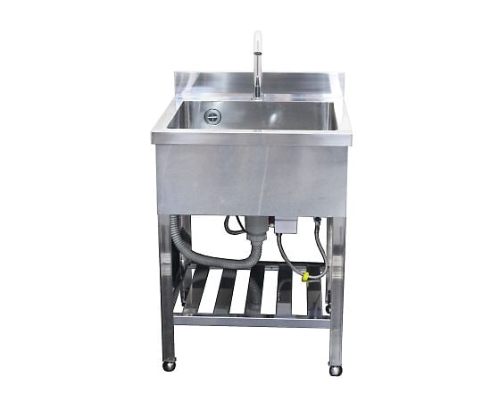 60-1138-54 自動水栓式ステンレスシンク 間口900×奥行600×高さ800mm 1A