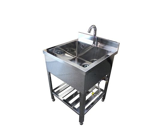 60-1138-58 自動水栓式ステンレスシンク 間口1200×奥行600×高さ800mm