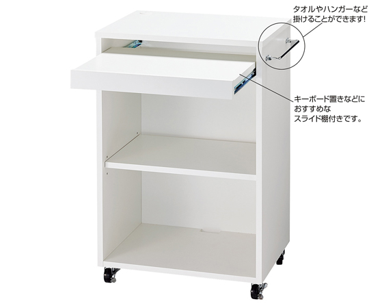 作業台　置き台　ラック 60-1369-72 木製簡易作業台 スライド棚付き 61-779-63-1 【AXEL】 アズワン