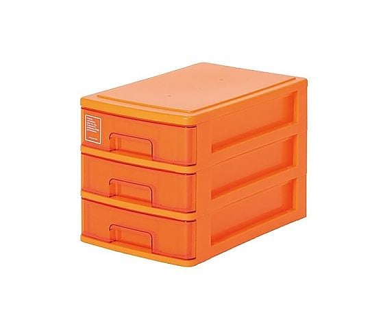 60-2367-40 レターケース A5 幅19×奥行27×高さ19cm 3段 オレンジ