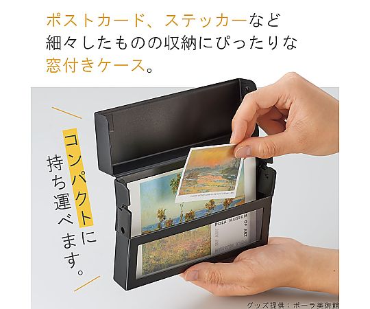 60-2391-74 Collel コンパクトストレージケース A6 ブラック ポスト