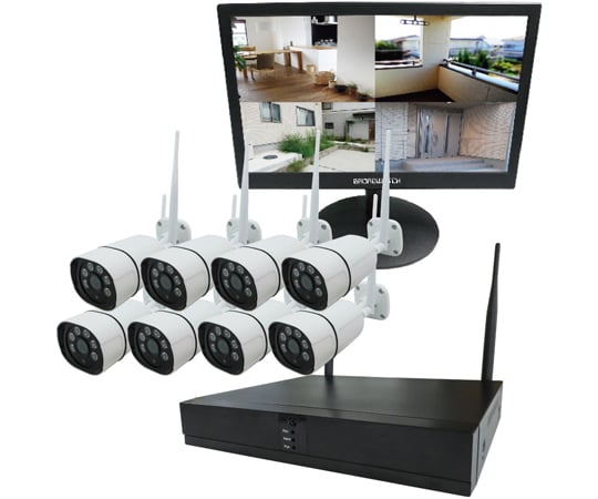 ワイヤレス300万画素防犯カメラ（8台）・録画機 SEC-W-M8CHシリーズ