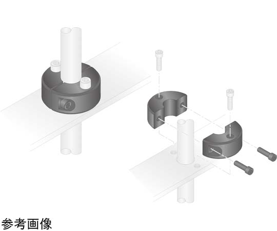 60-2425-26 セパレートカラー 2穴付 無電解ニッケルメッキ