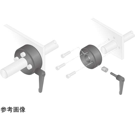 クサビカラー 3穴 レバー付 黒染め