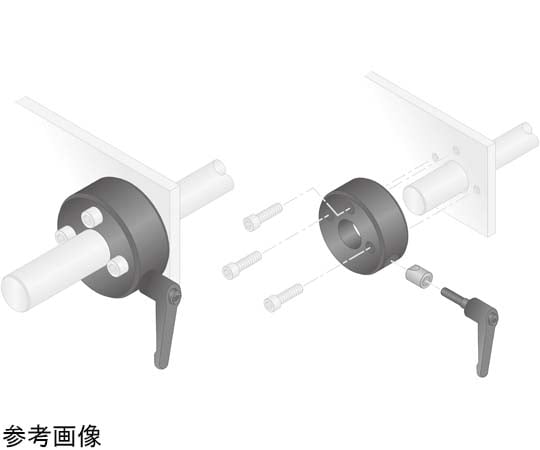 クサビカラー 3穴 レバー付 黒染め