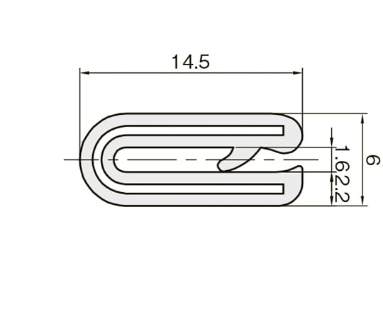 ☆m販売☆100-32-W-1T-L55　トリム（対応板厚1.6〜4.0mm）長さ55mカット品　岩田製作所（IKS）
