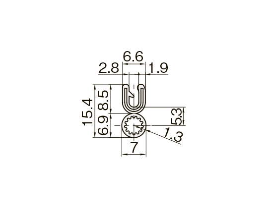 IWATA トリムシール (一体成型) 耐油TPE 41M ( TSFB320C-L41 ) 岩田製作所 トリムシール (一体成型) 耐油TPE 41M TSGB640C-L41