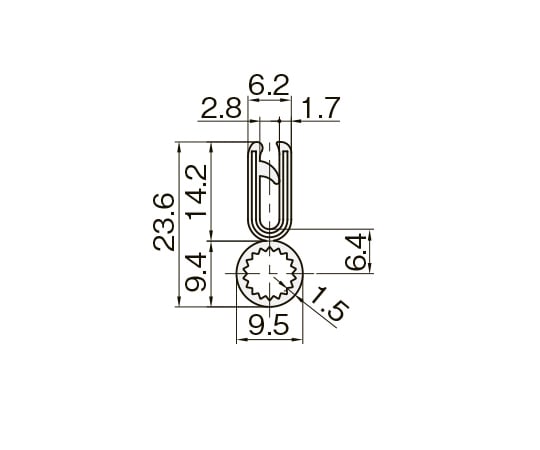 60-2651-22 トリムシール（一体成型）耐油TPE 36M TSEB240C-L36 【AXEL