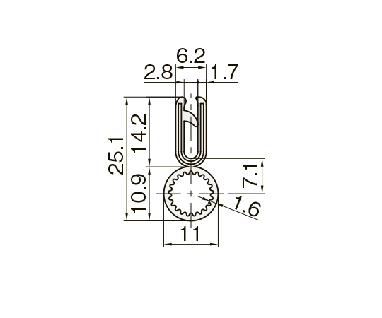 60-2652-14 トリムシール（一体成型）耐油TPE 27M TSFB240C-L27 【AXEL