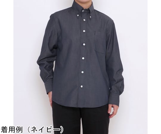 60-2918-28 長袖シャツ ブラック M FB4570U-16 M 【AXEL】 アズワン