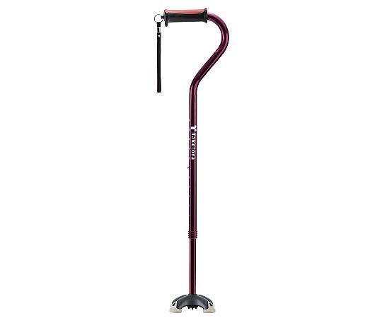 60-2928-66 バンブーステッキオフセット多点杖 ブラック 104870 【AXEL