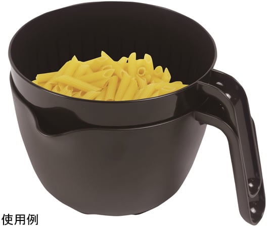 ヒーリングボウル【本日sale】ケース付 60-3131-36 レンジで使える持ち手付ザルボウル BK 1ケース(24個
