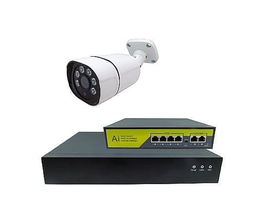 400万画素NVR-PoE有線タイプ カメラ1台 防犯カメラセット SEC-N