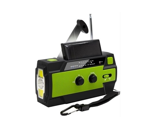60-3265-18 多機能防災ラジオ グリーン KO210 【AXEL】 アズワン