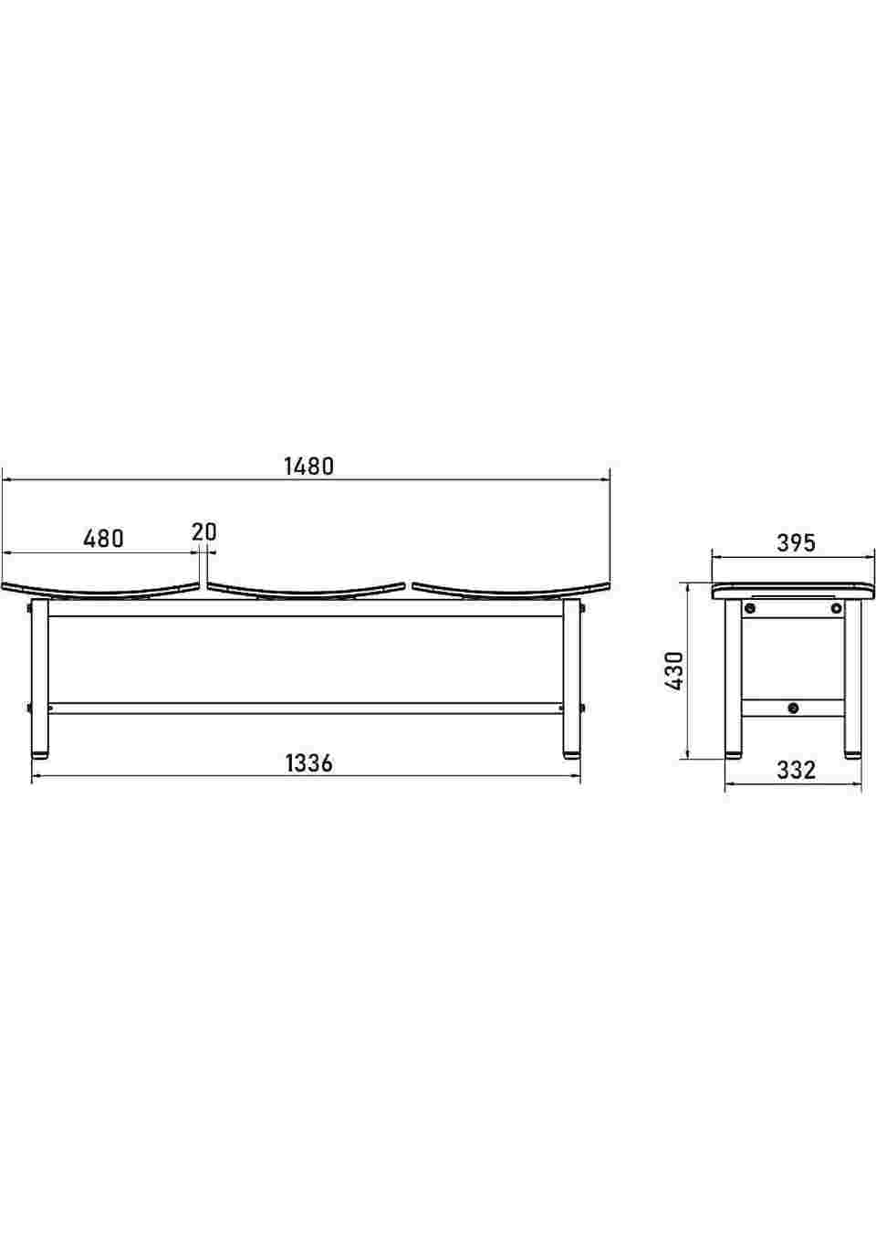 60-3272-04 ベンチ YB-168L-WN 【AXEL】 アズワン
