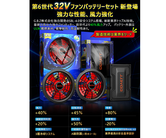 COVELL バッテリー　ファン　セット 楽天市場】COVELL 空調冷風服用 2025新商品 ファン バッテリー