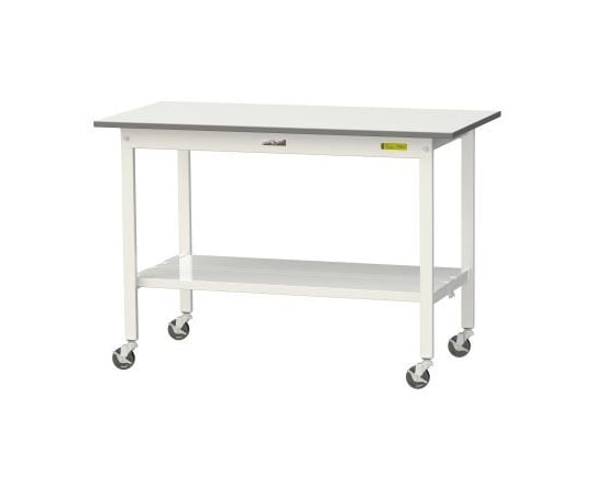 作業台 ワークテーブル 耐荷重150kg SUPH1260TTFWW 高さ950mm 固定式 中間棚板付き 全面棚板付き ワークスペース PC作業 SUP-1260-WW 軽量作業台⁄耐荷重150kg_固定式_ワークテーブル150