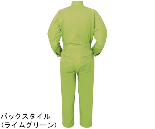 60-3850-27 ツナギ服 S ライムグリーン 255g/m2 4100 【AXEL