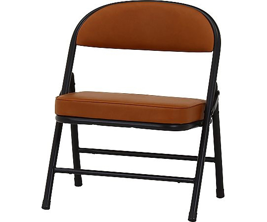 折りたたみチェア ロータイプ ワイド GY 4点セット 60-4110-35 折りたたみチェア ロータイプワイドPU BR 1ケース（4脚入