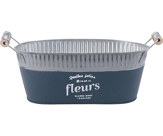 60-4117-21 ブリキバケツ アベル オーバル GY 1箱（6個入） 27742