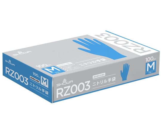 60-4118-88 RZ003ニトリル手袋 100枚入 M 1ケース（10函） RZ003-M