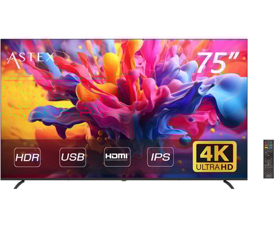 60-4121-56 75インチ 4Kモニター AS-M75 【AXEL】 アズワン