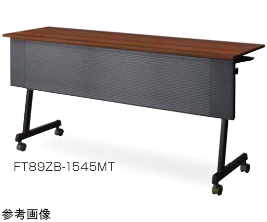 60-6110-49 テーブル《FT89》ZB脚 幕付 棚付 W1800×D450×H720 FT89ZB