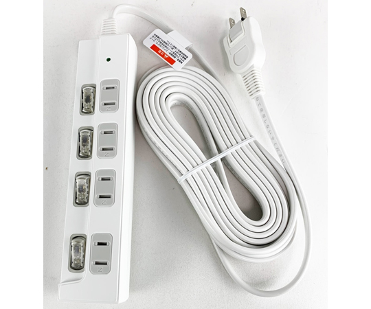 60-6326-08 個別スイッチ付タップ 4個口 5m KEP-S240-04A 【AXEL