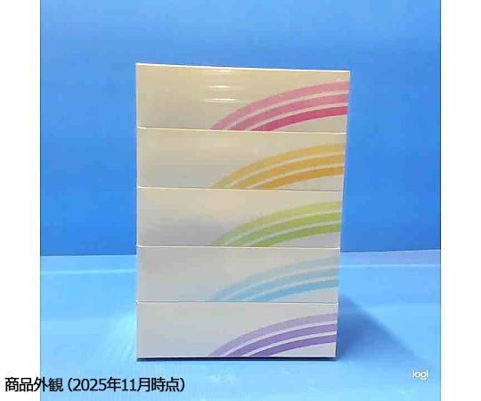 60-6326-45 LIFELEX ボックスティッシュ 150組×5箱 1パック(5個入
