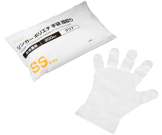 シンガーポリエチ手袋指絞り 200枚入×30袋 LPE0140シリーズ 宇都宮製作