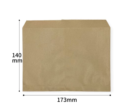 60-6688-21 耐油平袋 ニュー耐油耐水紙袋 平袋 未晒F-小 1ケース（500