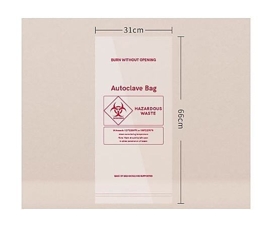 60-6951-21 オートクレーブ用廃棄バッグ 透明 310×660mm 1袋（50枚入
