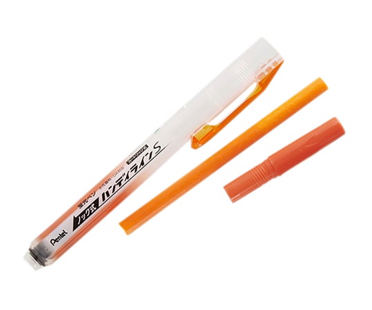 －Orange 60-7160-74 蛍光ペン ノック式ハンディラインS オレンジ パック入り
