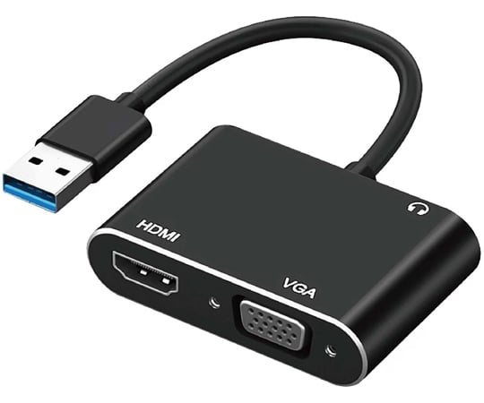 60-7278-43 USB-HDMI/VGA ディスプレイアダプタ（2画面同時出力対応