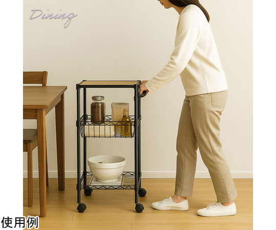 60-7331-76 NERO19φワゴン NERO-WGNﾌﾞﾗｯｸ 【AXEL】 アズワン