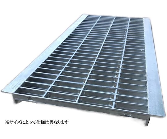 60-7367-57 U字溝用グレーチング 適用溝幅450mm/適用車種：乗用車 1 