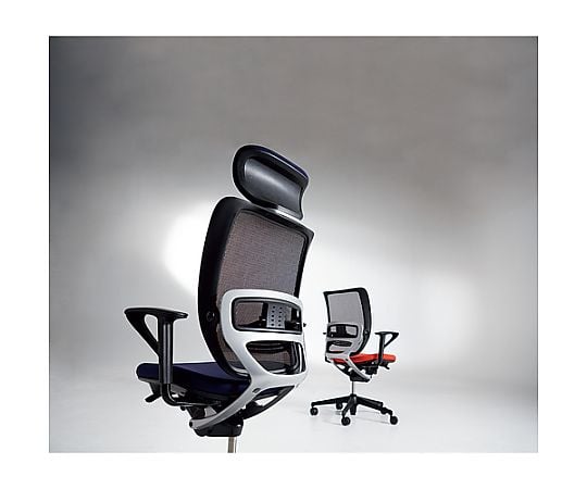 ワークチェアー YE型/背：ブラック 座：ディープオレンジ/背：メッシュ