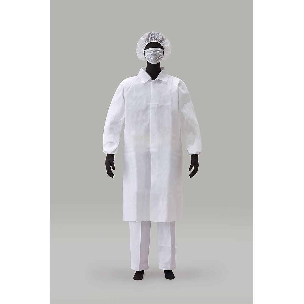 AZ CLEAN®1302 白衣3点セット（面ファスナー） M